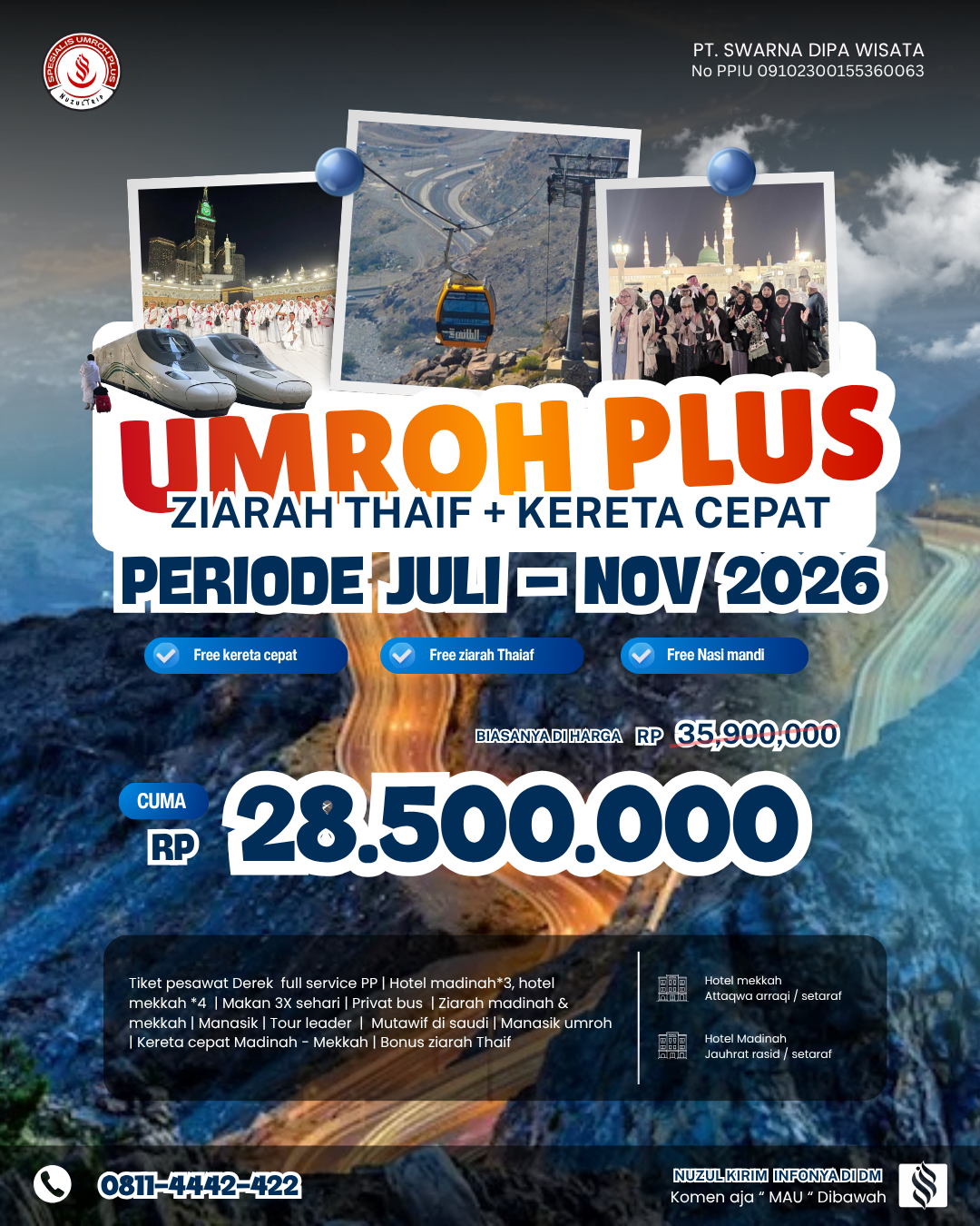 UMROH REG PLUS THAIF & KERETA CEPAT