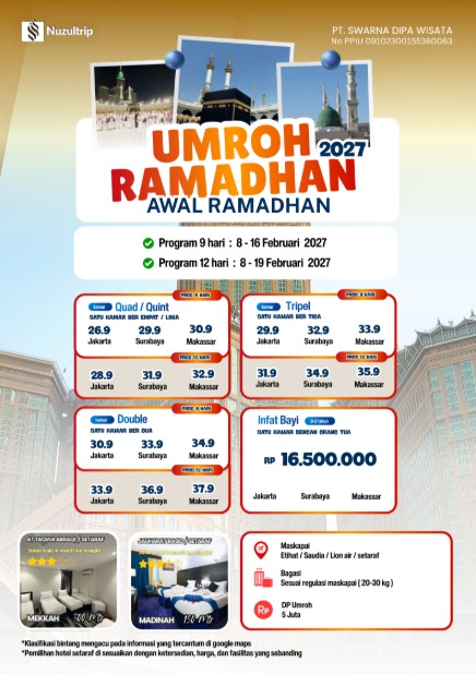 UMROH AWAL RAMADHAN 2027 9D