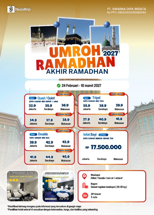 UMROH AKHIR RAMADHAN 2027 FULLBOARD 