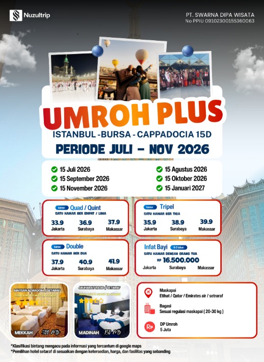 UMROH AWAL MUSIM PLUS TURKI 15D