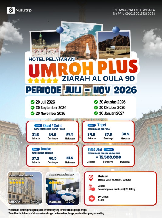 UMROH AWAL MUSIM ZIARAH THAIF 12D